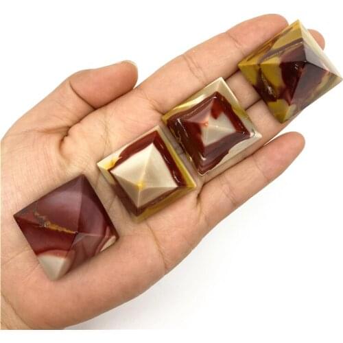 Beautiful 1PC Natural Moonkaite Pyramid Tower Quartz Crystal Healing Stone Chakra Reiki Home Decor Crafts Natural Quartz Crystal