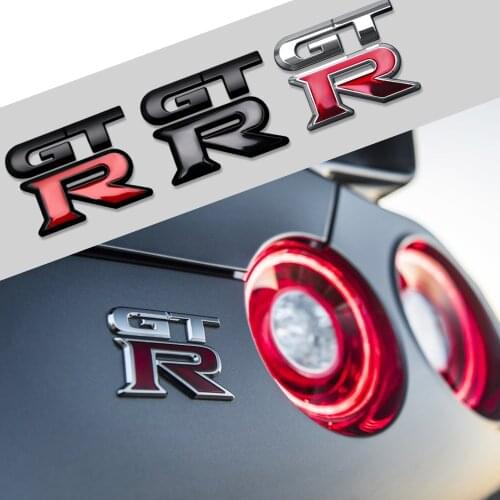 3D Metal GTR Logo Car Styling Rear Bumper Trunk Body Decor Sticker For Nissan GTR TEANA Pulsar Altima Rogue Sylphy NISMO X-TRAIL