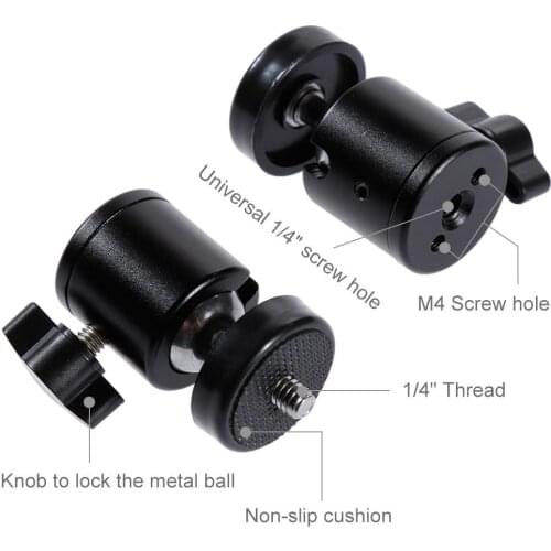 Q29 Mini Tripod Ball Head Ballhead+1/4"Screw Mount Stand 360 Swivel DSLR DV Camera DSLR Camera Accessories