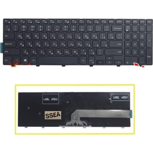 SSEA New Russian Keyboard for Dell Inspiron 15 3000 5000 3541 3542 3543 5542 3550 5545 5547 5755 17-5000 15.6" RU
