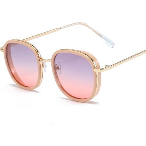 Oval Round Cute Kids Sunglasses 2021 Boy Lovely Baby Big Frame Sunglass for Girls Children Gradient Len Decorative Glasses Gafas