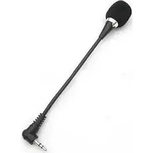 Mini Microphone Flexible Hose Portable 3.5mm Jack Recording Microphone for Computer Notebook PC Laptop Smartphones, Black