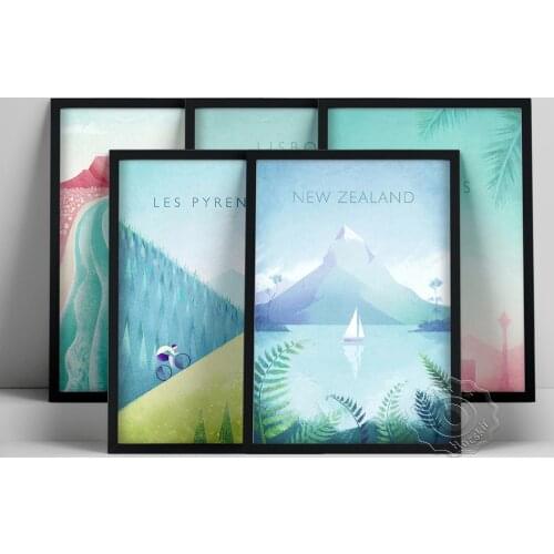 World Travel Poster, South Africa Lisbon Las Vegas Les Pyrenees New Zealand Tour Prints Art, City Wall Art, Landscape Picture