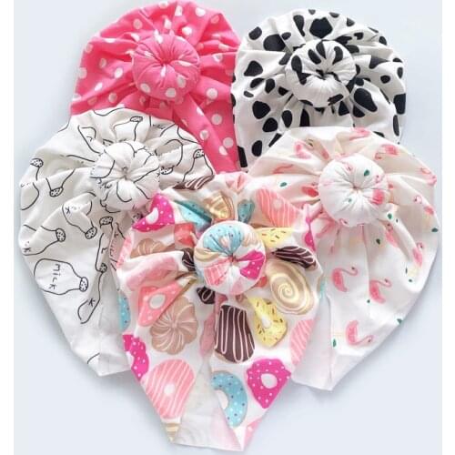 Lovely Cartoons Baby Soft Girls Hat Turban Infant Toddler Newborn Cap Bonnet Headwraps Kids Beanies