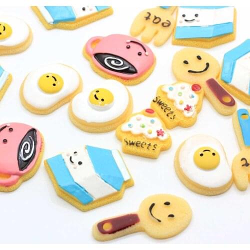 Assorted Kawaii Resin Cartoon Miniature Dollhouse Decor Products Flatback Miniature Dollhouse Cabochons DIY Scra
