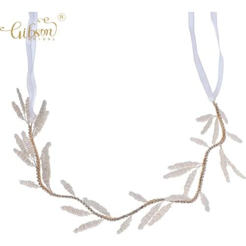 Handmade Bridal Jewelry Hair Boho Vine Small Beads Cluster Accessories With Rhinestone Chain Wedding Headband