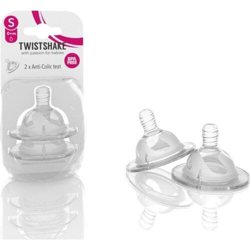 TWISTSHAKE-silicone anti-colic teats (+ 0 M 2 pcs)