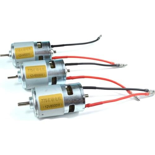 High Torque 775 12V Brushed Motor 4500/6000/8000RPM Motors Weld Wire Plug for RC Boats Fishing Boat