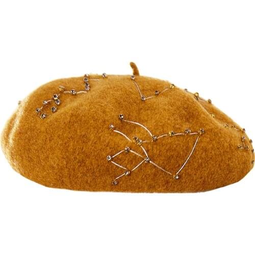 H780 Women Beret Hat Lady High Fashion All-match Wool Cap Female Autumn Winter Warm Vintage Elegant Casual Party Shopping Hats