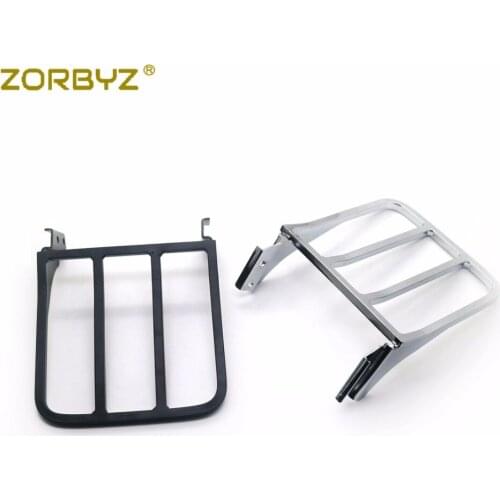ZORBYZ Steel Sissy Bar Backrest Luggage Rack Rear Carrier For Harley Dyna 06-17 Sportster XL 04-17 Softail 84-05