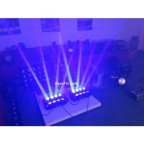 10pieces dj lyre led beam rgbw spider light dj disco led spider light dmx beam 8x10w