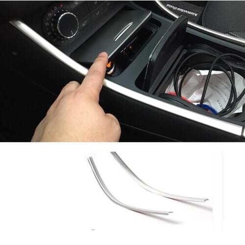 2PCS car styling Middle control decoration article storage box sequins for Mercede Benz 2015-2017 B Class accessories