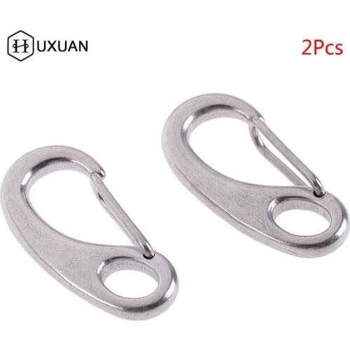 2PCS 304 Boat Marine Stainless Steel Egg Shape Spring Snap Hook Quick Link