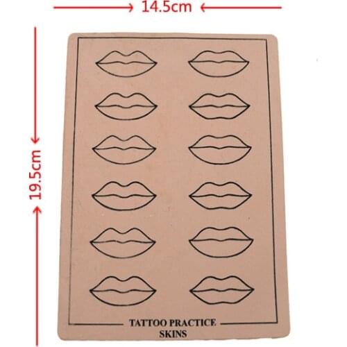 5 PCS 19.5*14.5CM Lips Tattoo Practice Fake Skin Sheet tattoo practices skin lips skin Supply Freeshipping