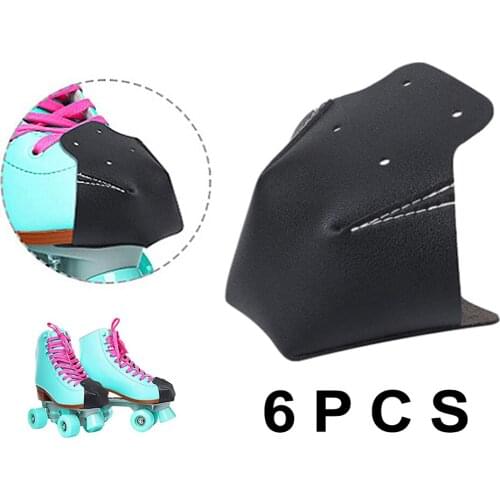 6Pcs PU Shoes Toe Guard Protectors for Quad Roller Skate Against