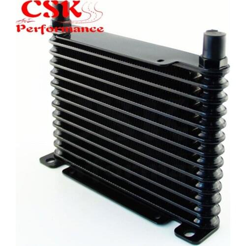 8-AN 32mm Aluminum13 Row Engine/Transmission Racing Oil Cooler Black