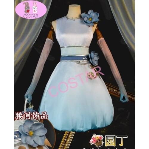 Anime! Identity V Emma Woods Gardener Forest Fairy Dress Elegant Uniform Cosplay Halloween Carnival Party Outfit For Women NEW