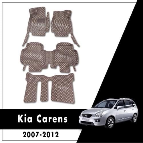 For Kia Carens 2012 2011 2010 2009 2008 2007 (7 seats) Car Floor Mats Auto Carpets Interiors Accessories Waterproof Foot Rugs