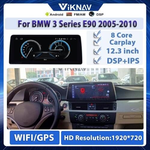 12.3 inch Android 11 car radio For BMW 3 series E90 2005-2010 GPS navigation with screen DVD multimedia Carplay Head Unit 256GB