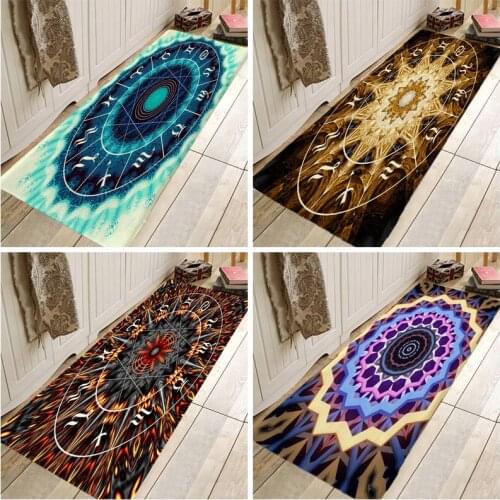 Weltexhome Mandala Mat Bohemia Rug Hallway Carpets India Mandala Boho Rugs Carpets Hipi Doormat For Kitchen Bathroom Anti-Slip
