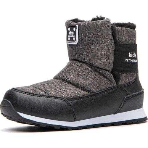 TNTN Kids Winter Waterproof Hiking Boots Outdoor Sports Sneakers Warm Plush Snow Boots Ankle Martin Boots Snow Shoes For Girls