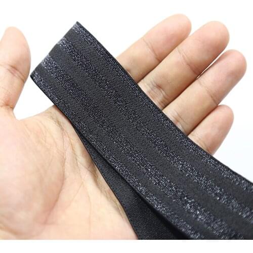 3.8cm wide elastic band black bright silk waistband belt Garment Home Textile Sewing