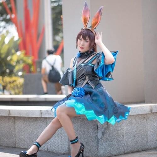 Game! Arknights Tide Play Planet Amiya Cosplay Costume Women Cute Bunny Girl Dress Halloween Carnival Uniform Fancy Party Outfit