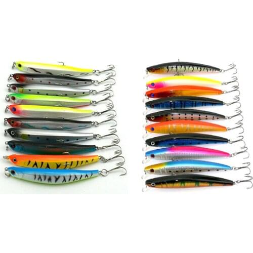 Classic Selling Simulation bait Mino dying fish Artificial Bait 20pcs mixed hard plastic bait 11.2g/8.2g Plastic