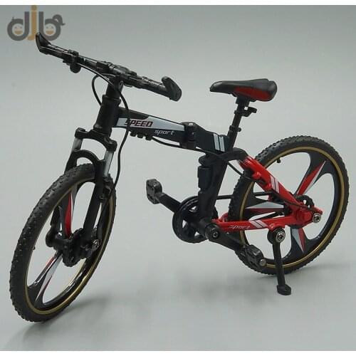 1:10 Diecast Metal Bicycle Model Toys Folding MTB Mountain Bike For Collection