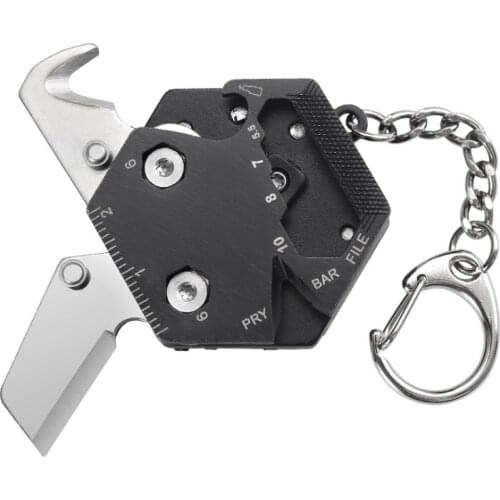 Multifunctional Hexagon Coin Outdoor EDC Hexagon Folding Coin Knife Keychain Screwdriver Weapons Survival-Tool Pocket