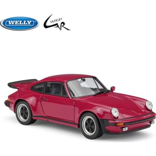 WELLY 1:24 Model Car Simulation Alloy Metal Toy Car Childrens Toy Gift Collection Model Toy Gifts 1974 Porsche 911 Turbo