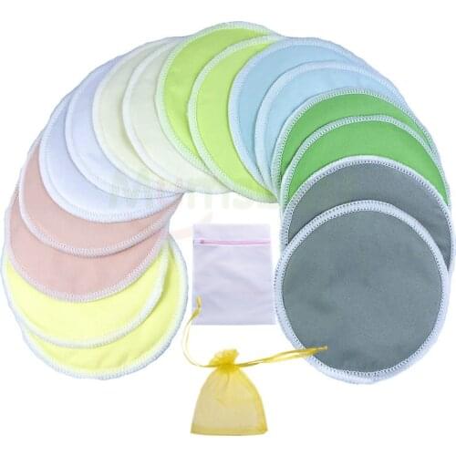 [Mumsbest] 12PCS Mums Washable Waterproof Pregnant 12cm Bamboo Fabric Breast Pad Lactation Pads Nursing Pads Washable 12CM