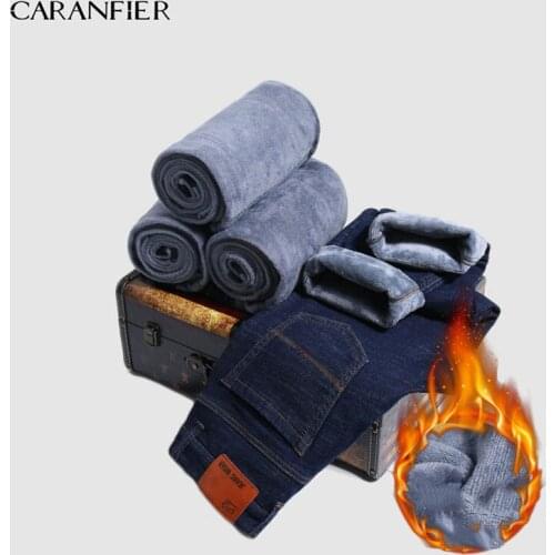 CARANFIER 6 styles Mens Clothing Anti-theft Zipper Jeans 2019 New Fashion Casual Straight Cotton Elastic Brand Men Jeans 38 40