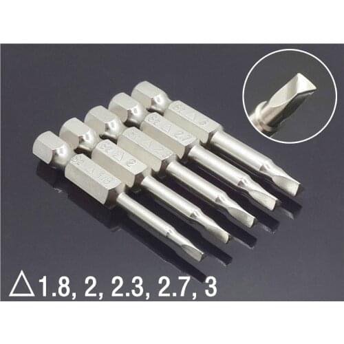5Pcs Set Magnetic Triangle Screwdriver Bits S2 Steel 1/4" Hex Shank 50mm Long Screwdrier Set DIY Hand Tools