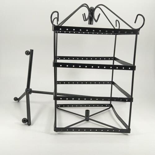 Ozer Box Metal Rotating Earring Display Stand Square Medium Black