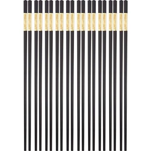 Alloy Chopsticks Non-Mildew High Temperature Resistant Household Hotel Japanese Chopsticks Long Gold Fu Character Chopsticks