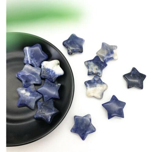 Drop Shipping 1PC Natural Blue Sodalite Star Shaped Crystal Gemstone Meditation Healing Stones Natural Stones and Crystals