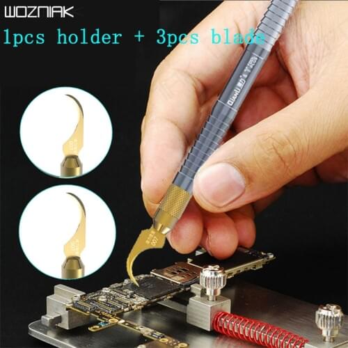 Qianli Security Remove CPU Double Knife For IPhone A11 A8 A9 A10 Motherboard IC Chip Disassemble Glue Flexible Thin Blade Knife