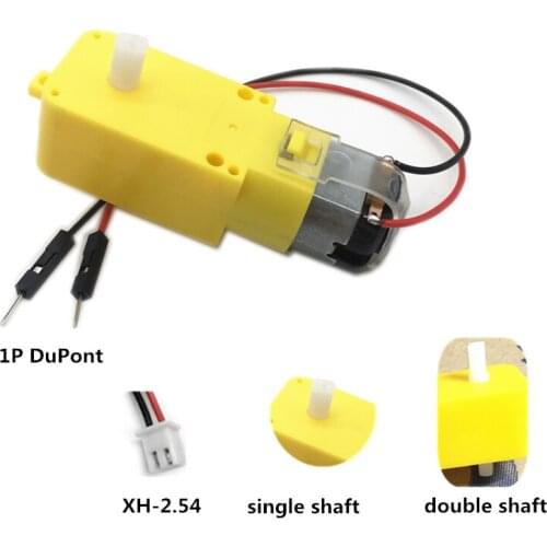 TT DC Gear Motor Single/Double Shaft 3V 6V 1:48 1:120 DIY Smart Car Model Robot Parts