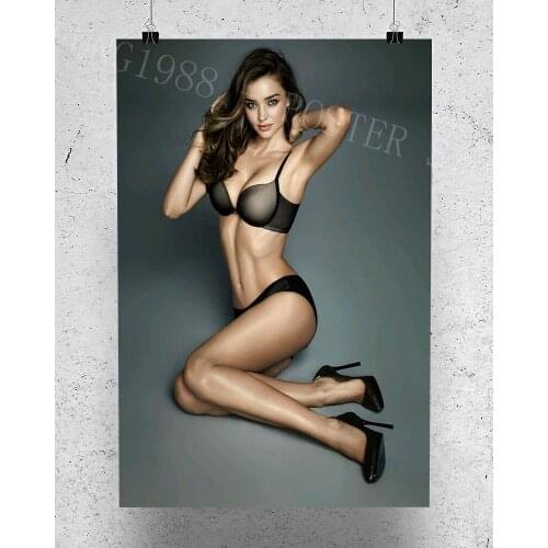 S126 Miranda Kerr 01 Star Sexy Beautiful Girl Model Wall Posters Prints Silk Art Painting For Home Bedroom Decor