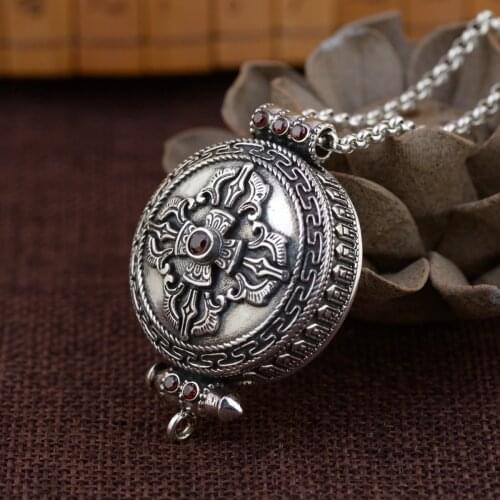 S925 Sterling Silver Retro Thai Silver Wholesale Antique Style Openable Men And Women Personalized Pendant Gift