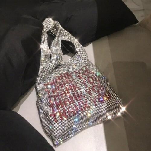 Women Fashion Bling Silver Bags Party Clutch Bags Evening Bag Portable Small Bag Totes Bag Sequined Handbag