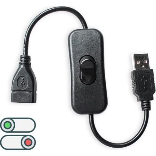 USB extension cord with switch driving recorder power cord male to female usb wire two-core lamp small fan universal