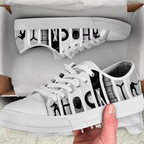 Funny Hockey Fashion harajuku New Arrive Fashion Lightweight Classic Flat Canvas Shoes Men Women Casual Breathable Sneakers