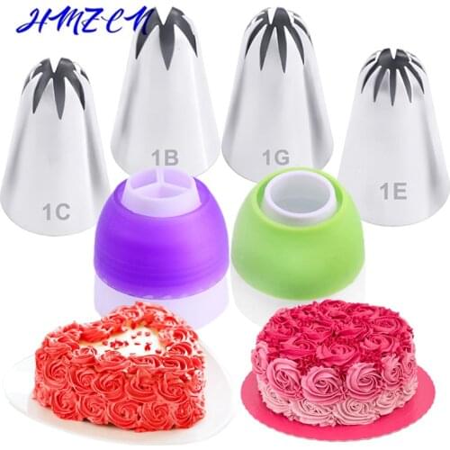 1PCS # 1C # 1B # 1G # 1E Large Cake Tips Set Cream Decoration Icing Piping Pastry Nozzles Cupcake Decorating Tool Bakeware