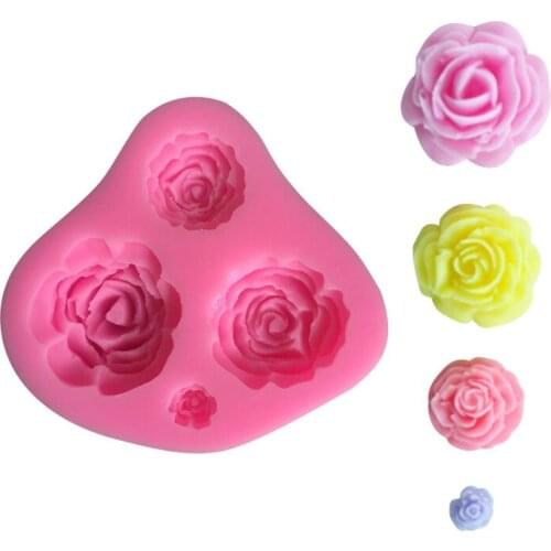 1PC Silicone Mold 3D Sun Flower Rose Shape Mould For Soap Candy Chocolate Flowers Cake Decorating Pastry Tools LB 452