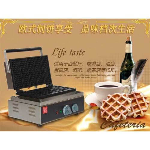 10pcs electric 110V 220v commercial liege egg waffle maker machine_ belgian waffle maker