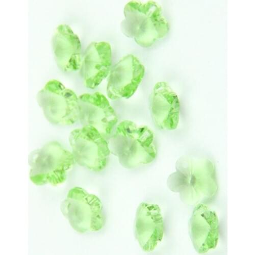 Neat Cutting 1000PCS Diy Lighting Accessories Beaded Curtain Crystal Beads 14mm Light Green Color Plum Flower Shape One Hole