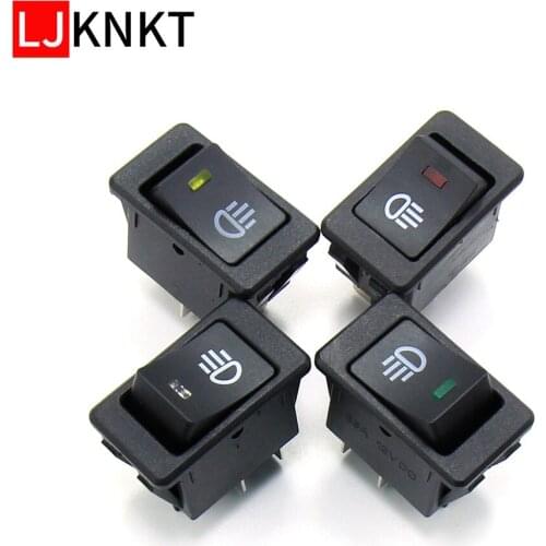 12V 35A Universal Fog Light Lamp Rocker Switch LED Dashboard Waterproof Latching Toggle ON-OFF 4 Pin 2 Position Car Accessories