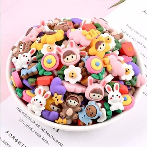 15Pcs/lot Mixed Cartoon series Flatback Planar Resin Figurines DIY Craft Supplies Phone Shell Patch Arts Kid Toys Accessories